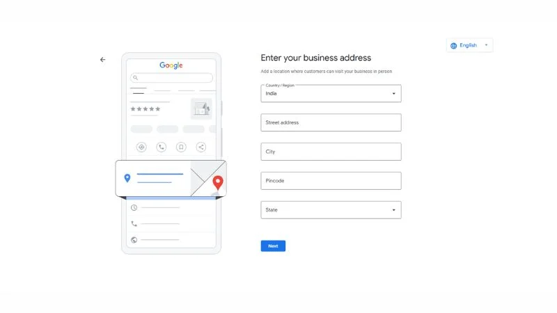 Business Address Enter