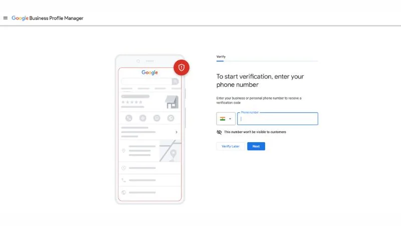 Verification - Phone Number Se