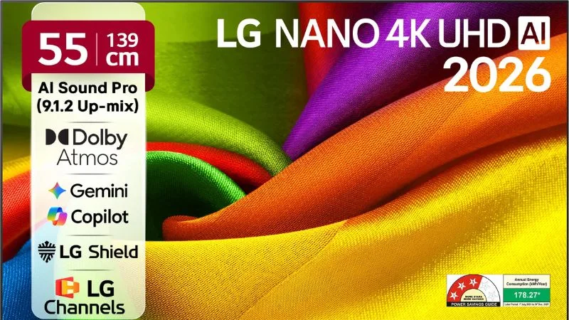 Best Home Appliances in India (2026): The Ultimate Buyer’s Guide 2 AI NANO NU87 139 cm (55 inch) Ultra HD (4K) LED Smart WebOS TV 2026 Edition