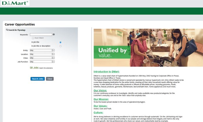 D Mart Raipur Job Vacancy