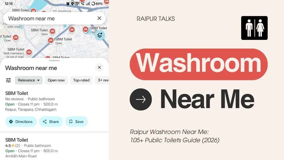 Clean washroom near me in Raipur - public toilet at City Mall 36 GE Road